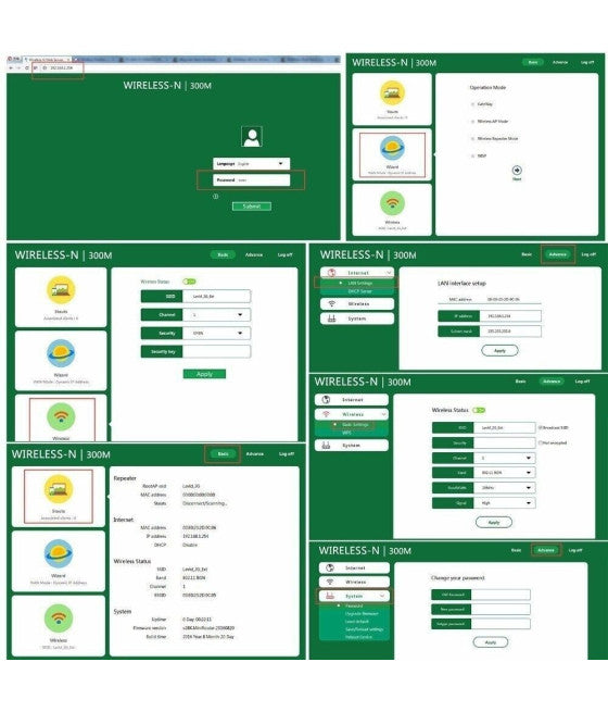 4ANTENNA WIRELESS SIGNAL REPEATER 2-PORT WIFI RANGE EXTENDER ROUTER