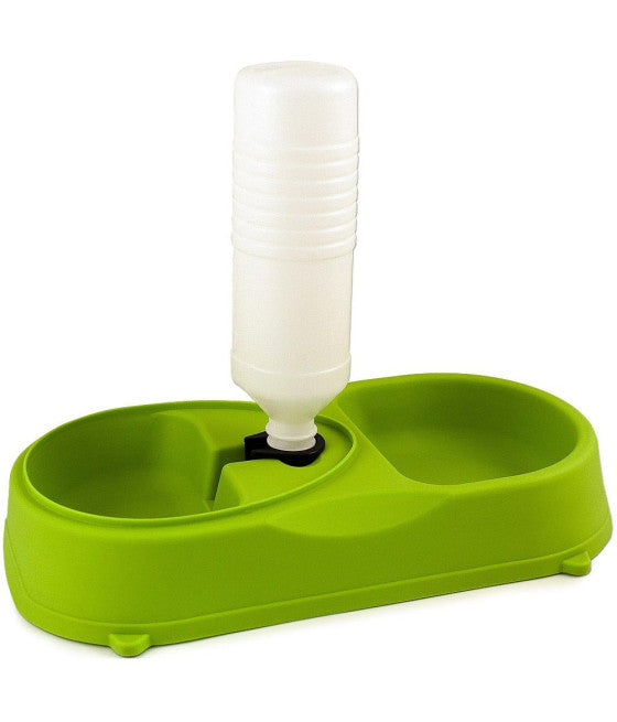 2IN1 DOPPELNAPF FÜR HUNDE UND KATZEN MIT AUTOMATISCHEM WASSERFÜLLSYSTEM